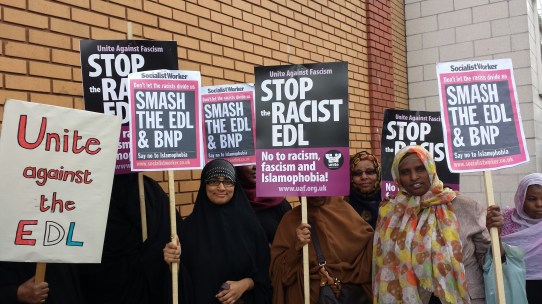 EDL, UAF, counter protest, demonstration, east london, mosque