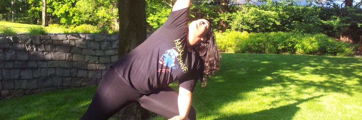 modified side angle posture in yoga