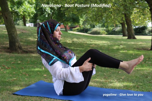 Navasana, boat posture at yogalime
