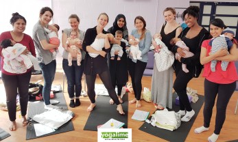 Yogalime baby classes, a pic after a morning of Baby Massage